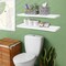 Sorbus Wood Floating Shelves for Wall - 35” Solid Wood Wall Shelves for Bathroom Decor, Books, Bedroom & Living Room - Set of 2 Black Wall Mounted Kitchen Shelves - Durable 100% Premium Solid Pine